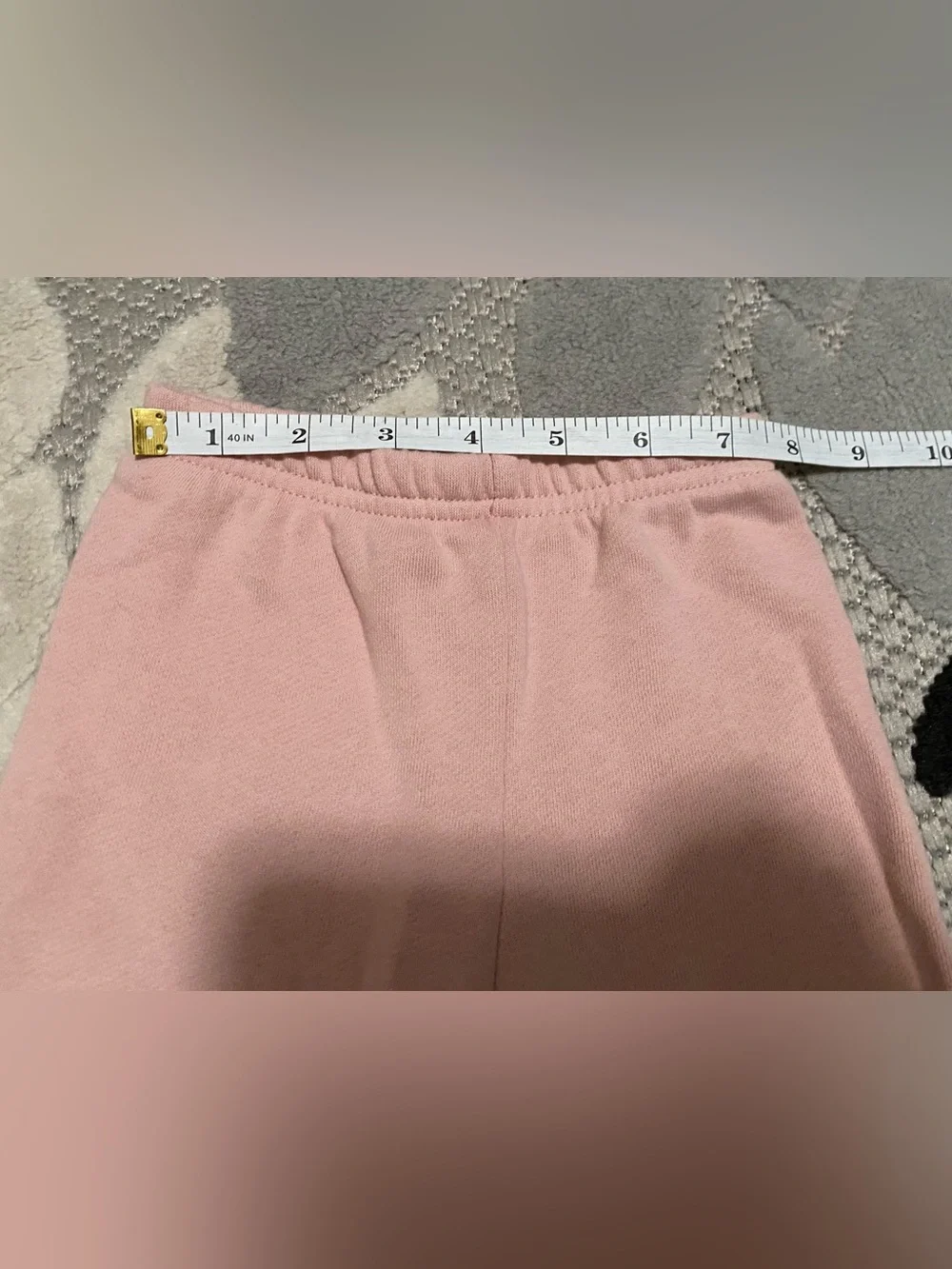 Carter's Baby Girl Pink & Gray Knit Sweater w/ Beanie & Pink Sweatpants 12 Month